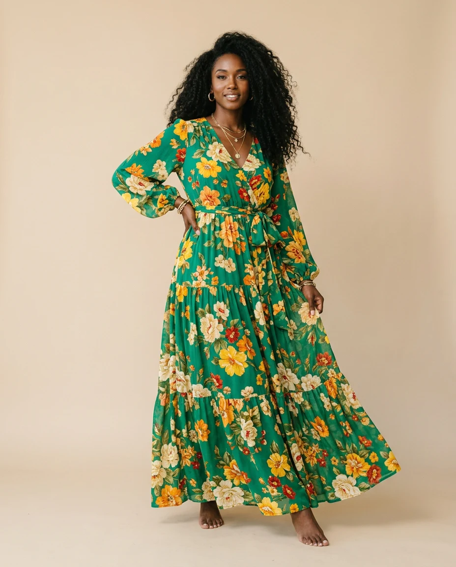 Robe longue fluide